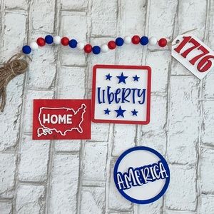 Patriotic Tiered Tray Set